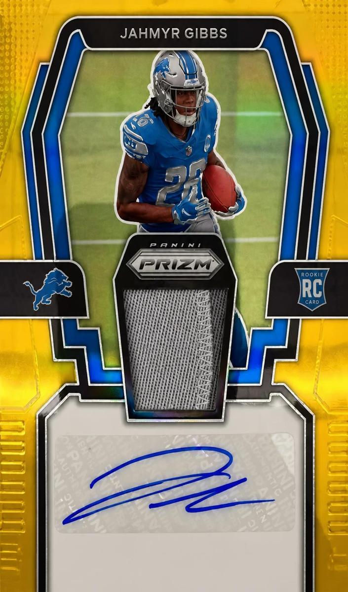 2023 Panini Prizm Football Gold Jahmyr Gibbs #RPA-JG