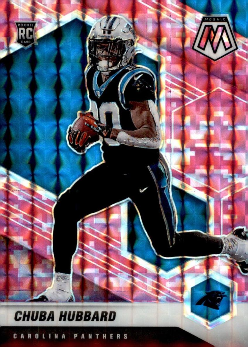 2021 Panini Mosaic Football Camo Pink Chuba Hubbard #325 PSA 9