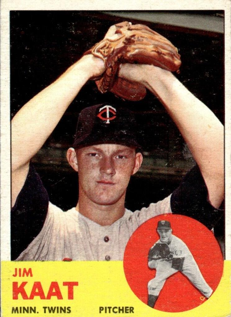 1963 Topps Baseball Jim Kaat #165 PSA 8