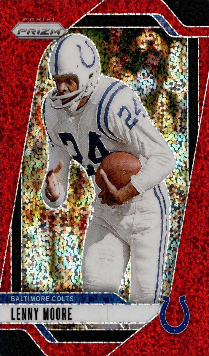 2024 Panini Prizm Football Red Sparkle Lenny Moore #296