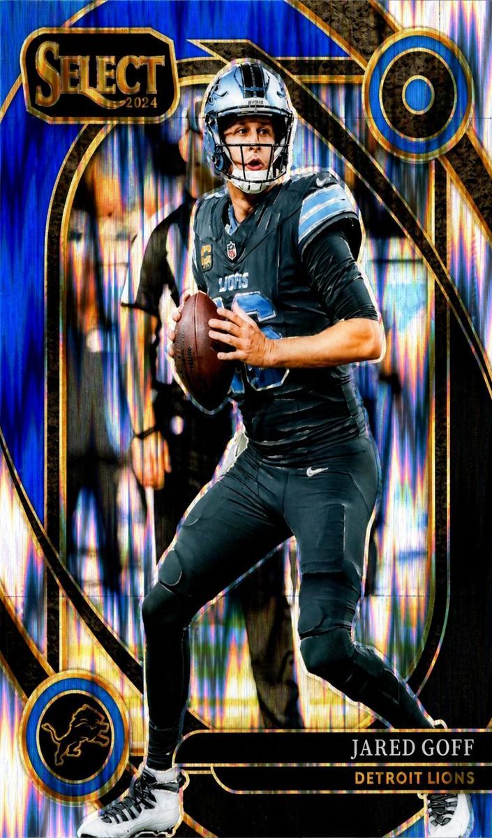 2024 Panini Select Football Black and Blue Shock Jared Goff #228