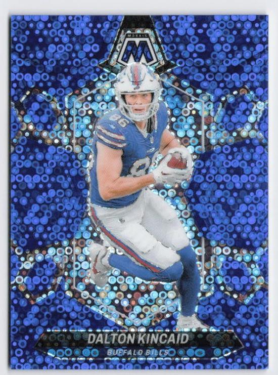 2024 Panini Mosaic Football No Huddle Blue Dalton Kincaid #25