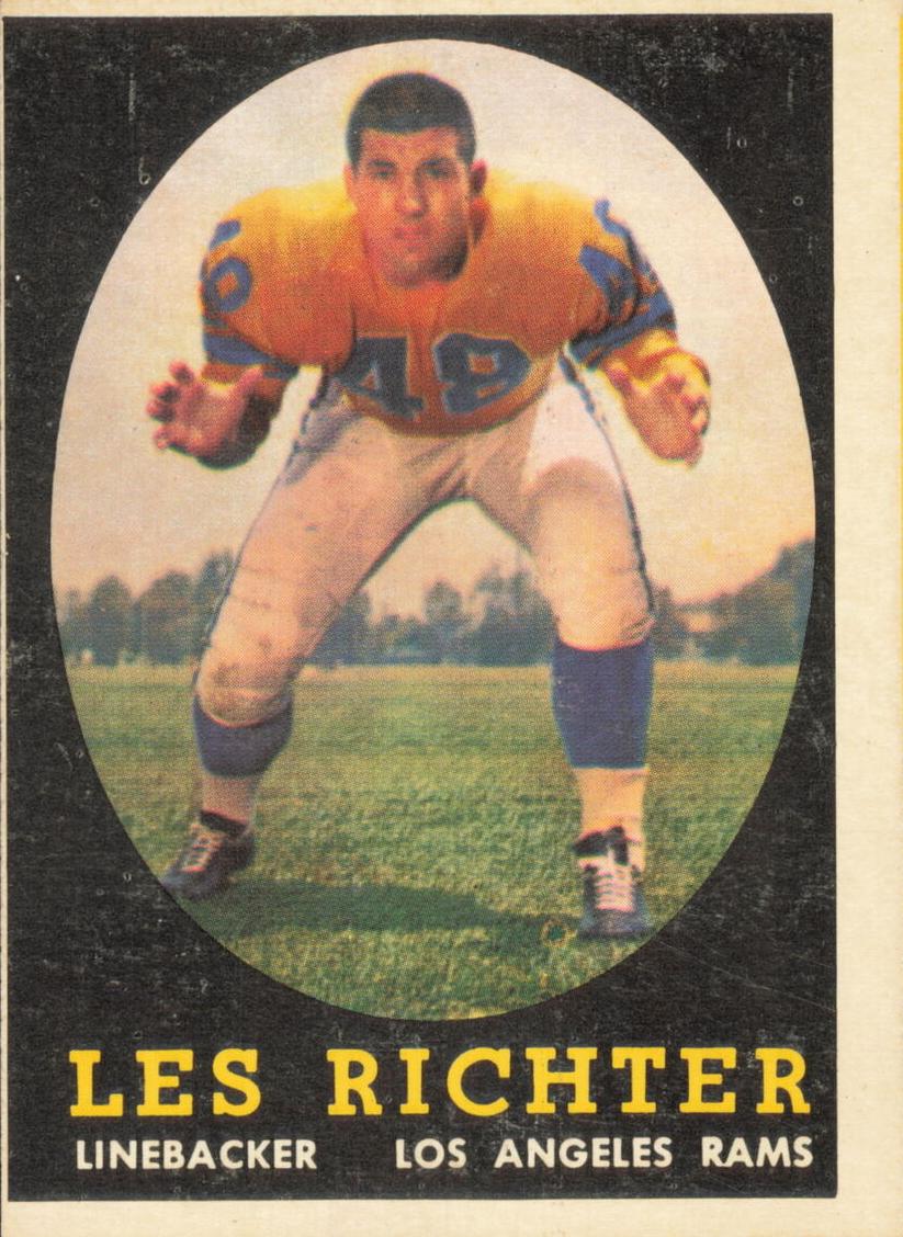 1958 Topps Football Les Richter #105 PSA 7