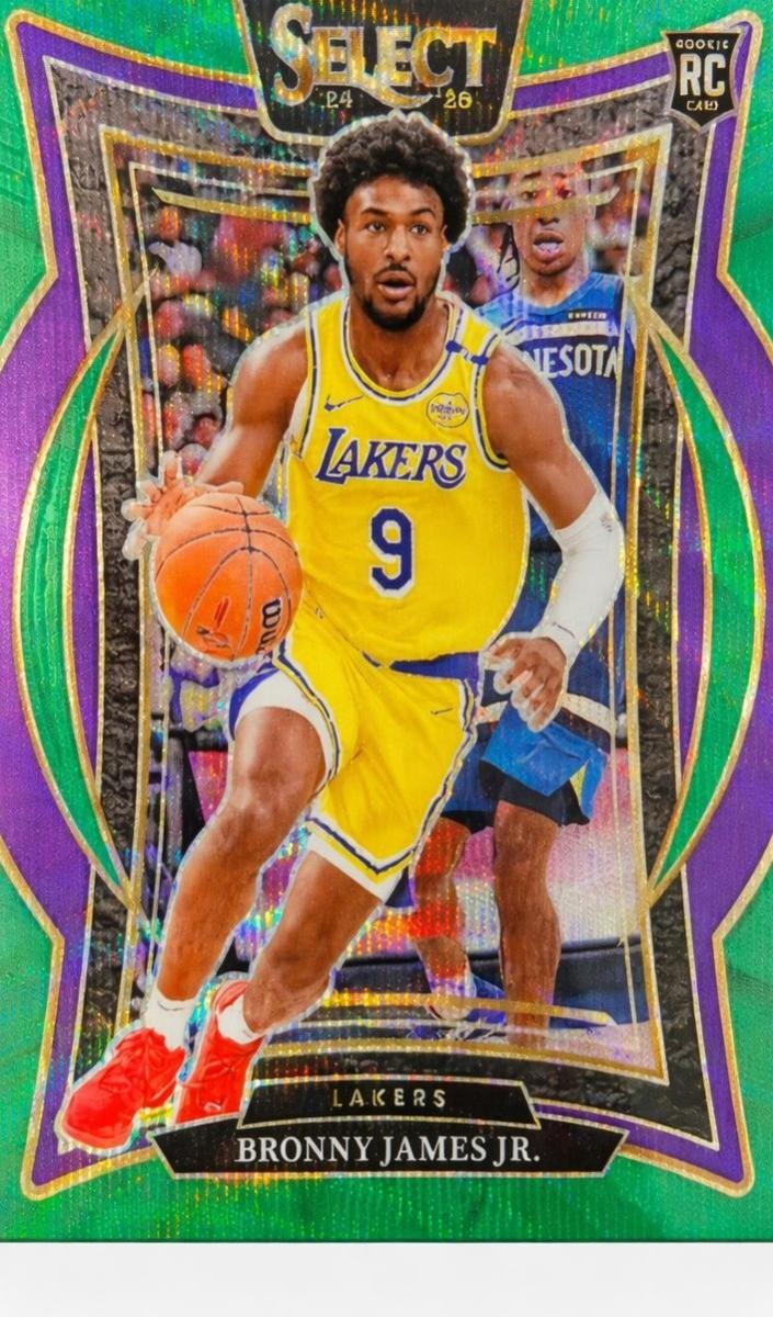 2024 Panini Select Basketball Green Wave Bronny James Jr. #90
