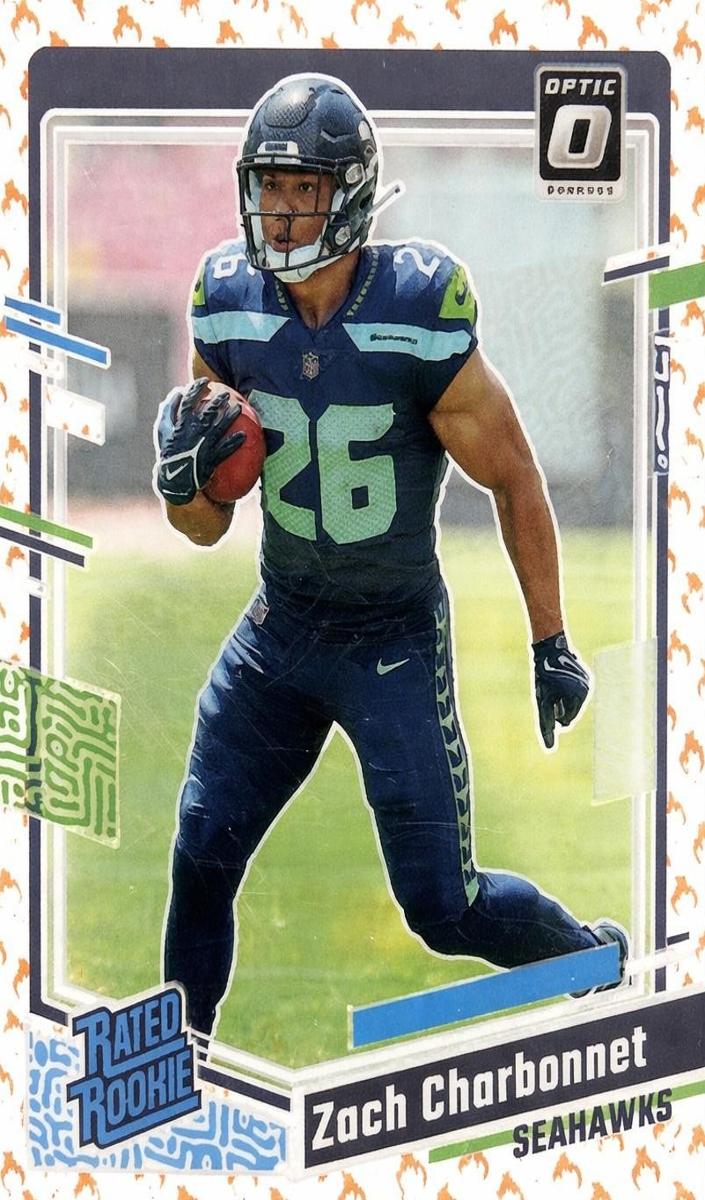 2023 Donruss Optic Football Fire Zach Charbonnet #294