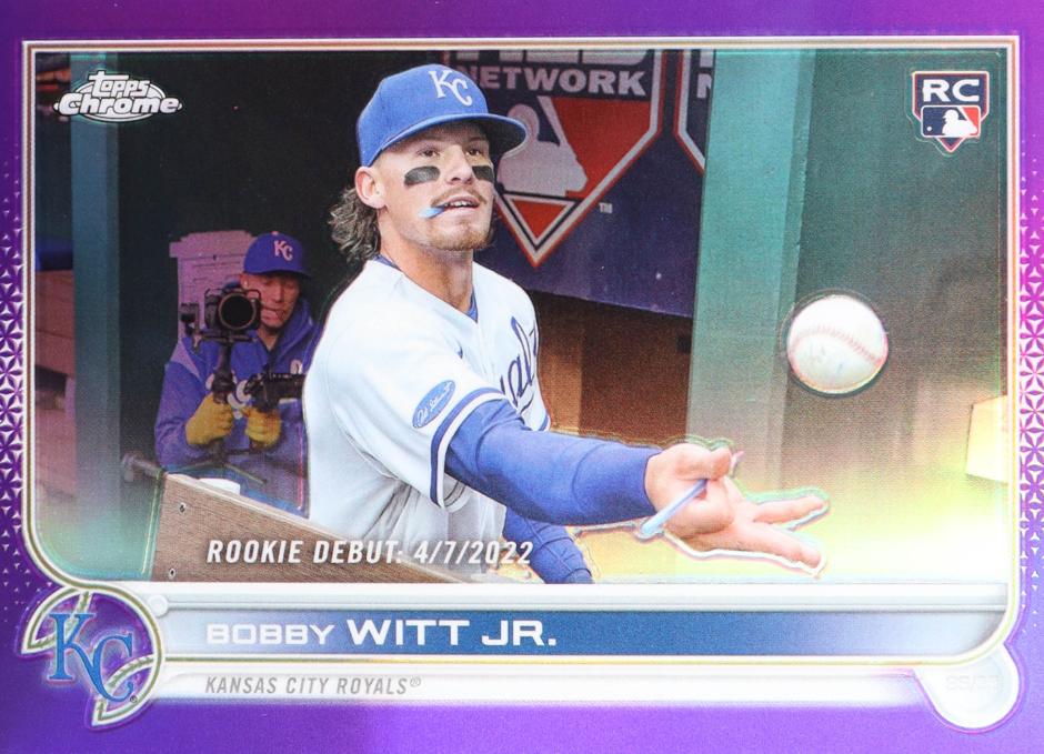 2022 Topps Chrome Update Baseball Purple Refractor Bobby Witt Jr. #USC176 PSA 9