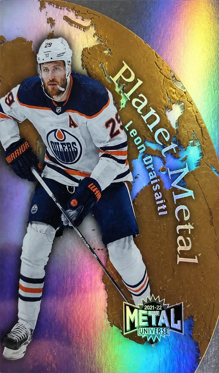 2021 Skybox Metal Universe Hockey Leon Draisaitl #PM-22 PSA 8
