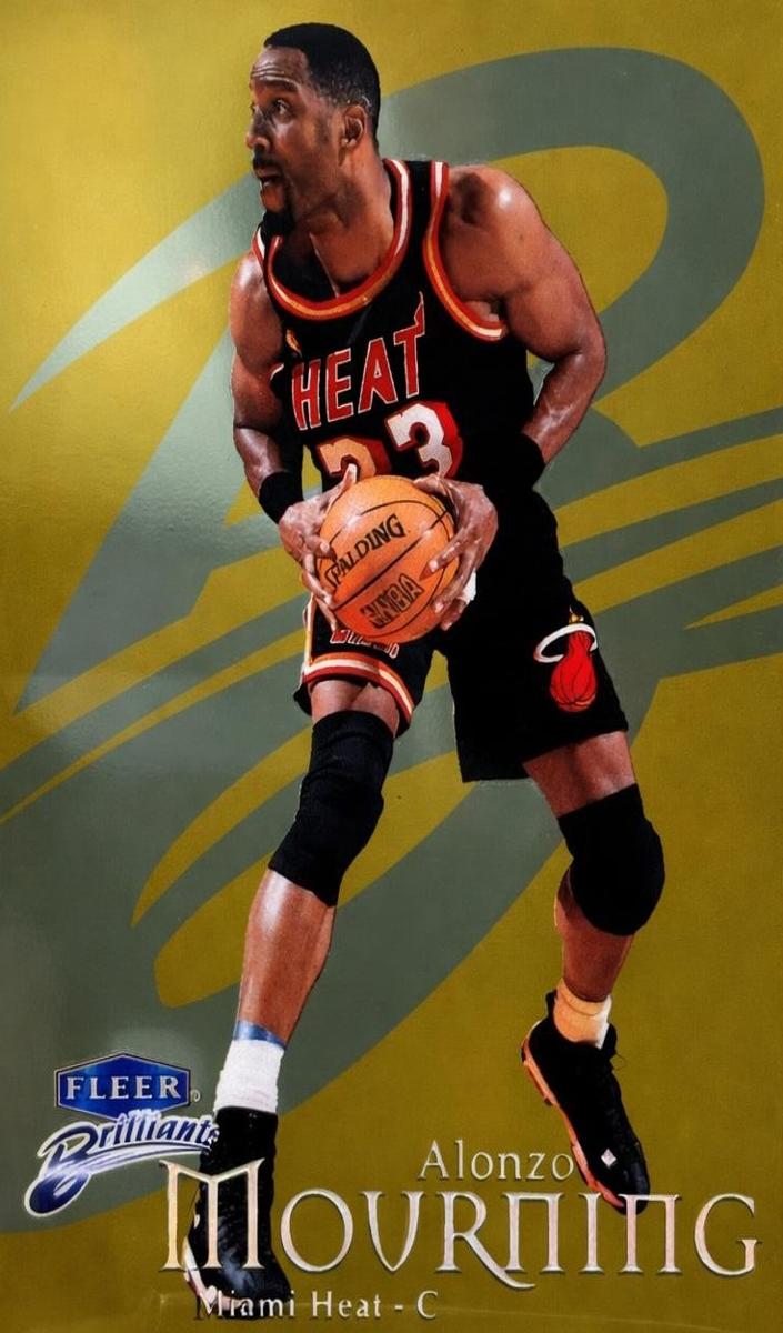 1998 Fleer Brilliants Basketball Gold Alonzo Mourning #92