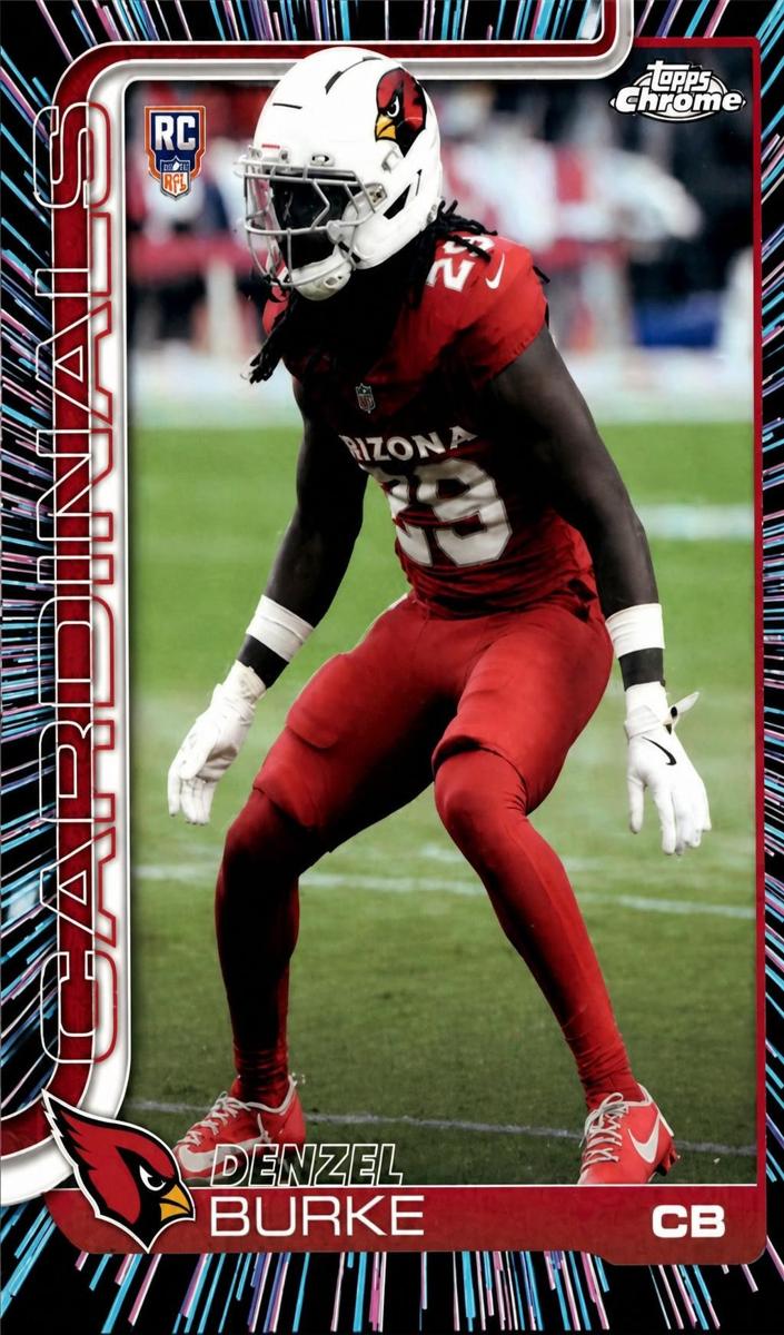 2025 Topps Chrome Football Neon Pulse Refractor Denzel Burke #368