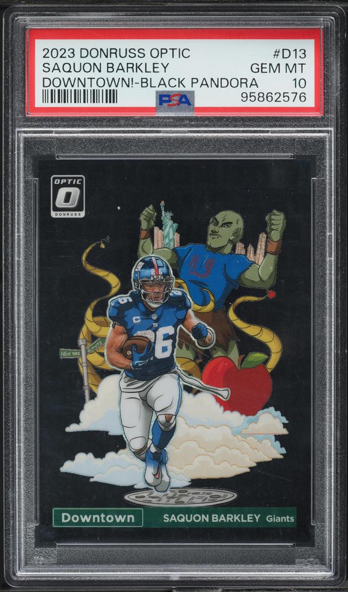 2023 Donruss Optic Football Black Pandora Saquon Barkley #D-13 PSA 10