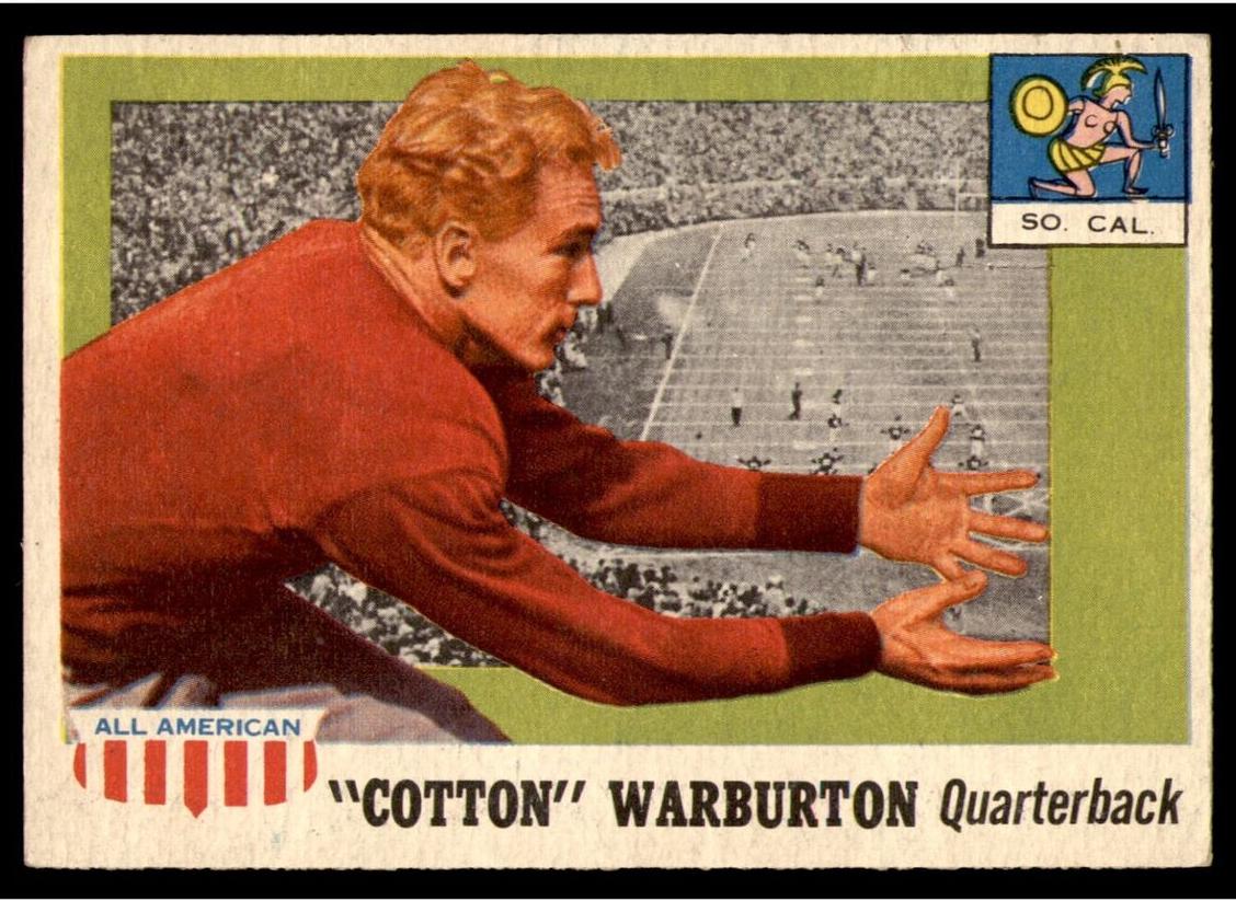 1955 Topps All-American Football Cotton Warburton #81 PSA 7