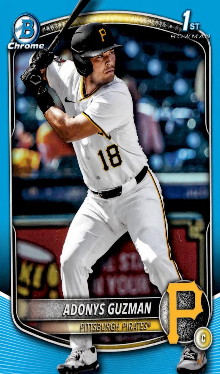 2025 Bowman Draft Chrome Baseball Sky Blue Refractor Adonys Guzman #BDC-126