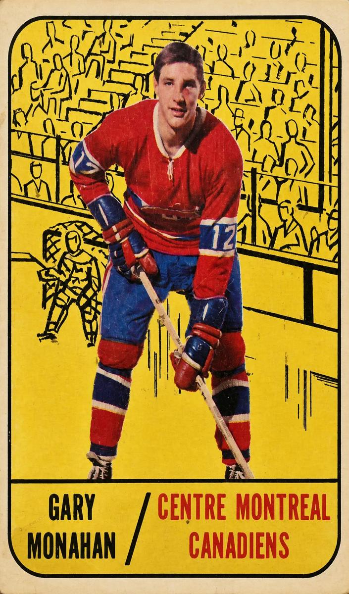 1967 Topps Hockey Gary Monahan #8 PSA 8