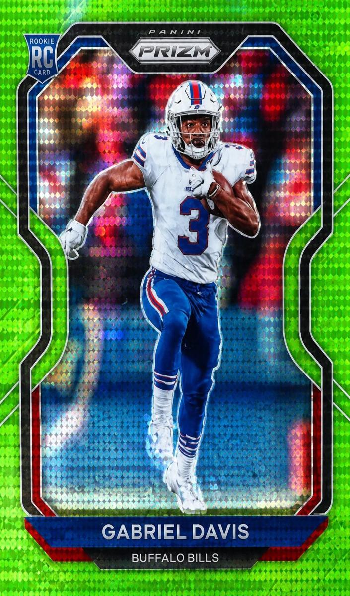 2020 Panini Prizm Football Neon Green Pulsar Gabriel Davis #312 BGS 9.5