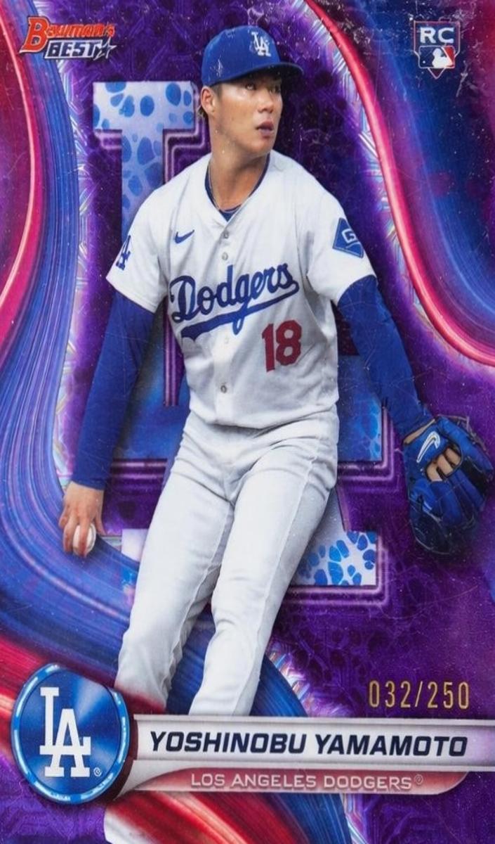 2024 Bowman's Best Baseball Purple Yoshinobu Yamamoto #34 PSA 9