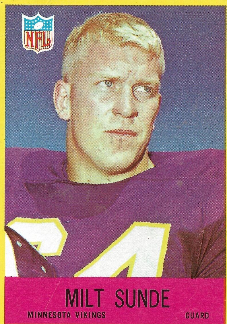 1967 Philadelphia Football Milt Sunde #105