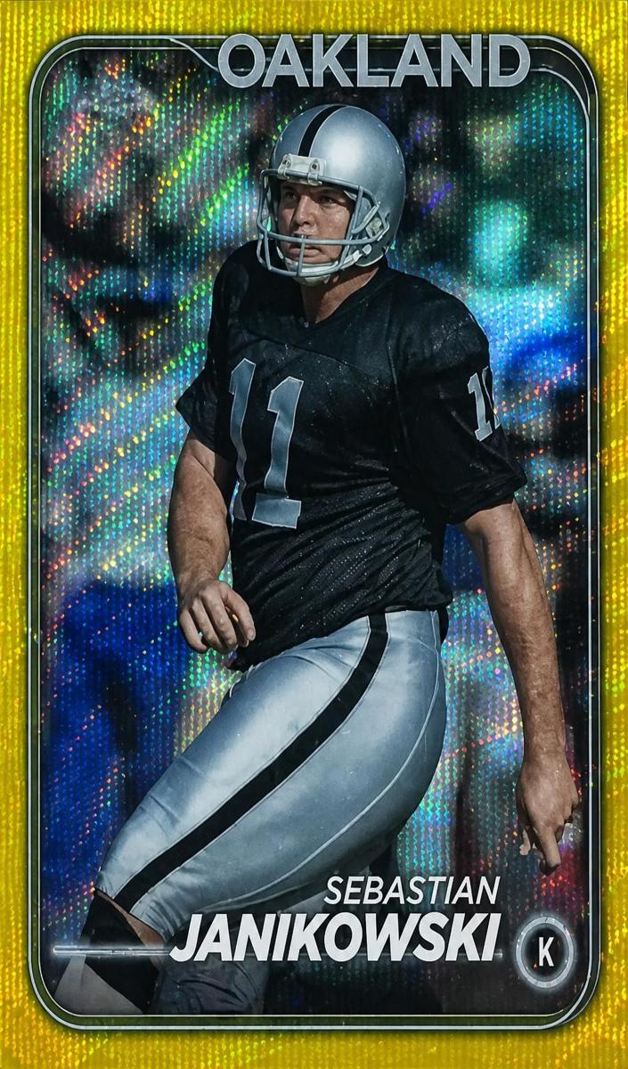2024 Topps Chrome Football Gold Wave Refractor Sebastian Janikowski #154