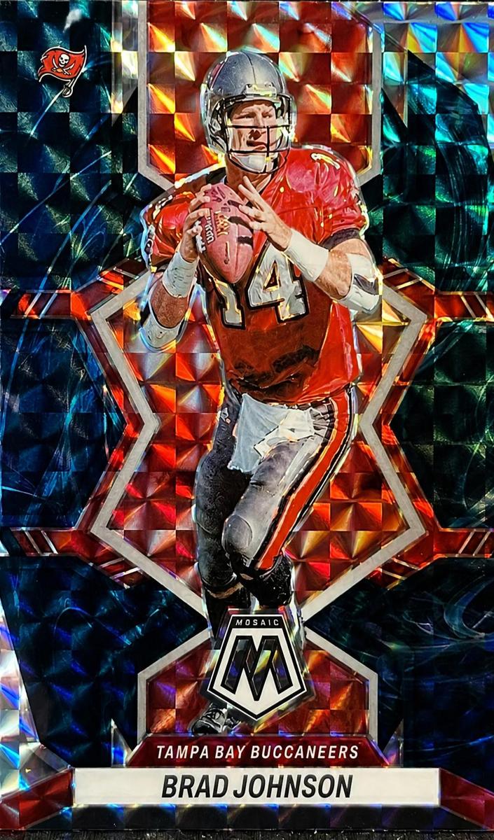 2022 Panini Mosaic Football Genesis Brad Johnson #188 PSA 9