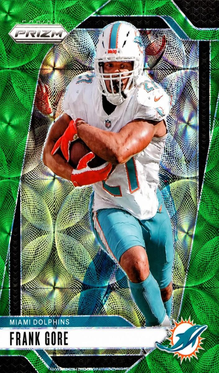 2024 Panini Prizm Football Green Scope Frank Gore #184