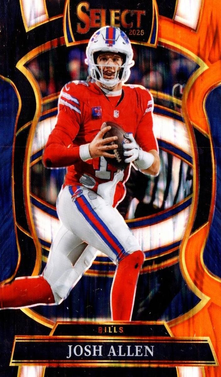 2025 Panini Select Football Black and Orange Shock Josh Allen #86