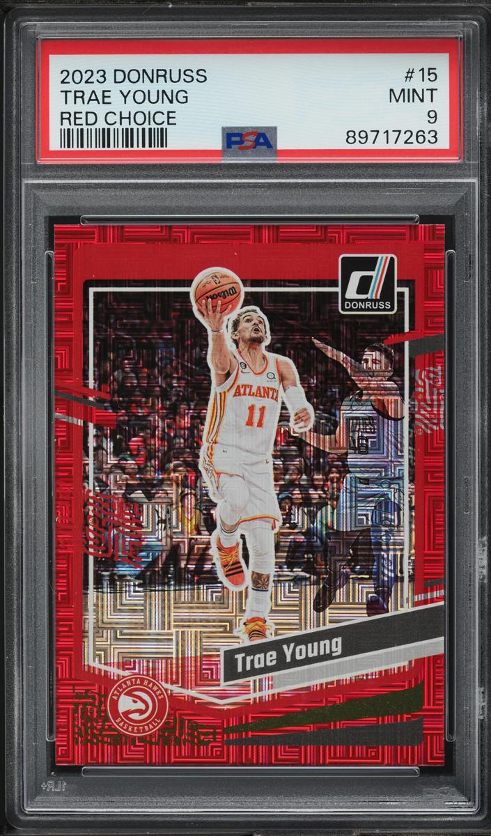 2023 Panini Donruss Basketball Choice Red Trae Young #15 PSA 9