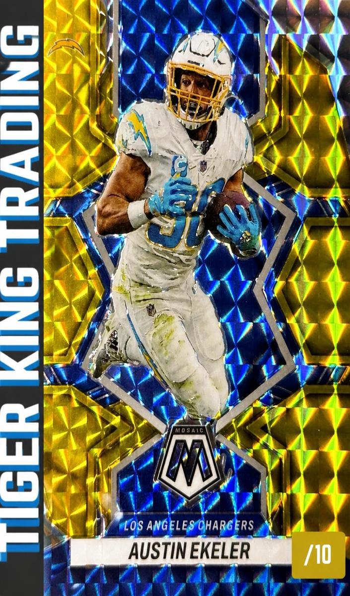 2022 Panini Mosaic Football Gold Austin Ekeler #102 PSA 9