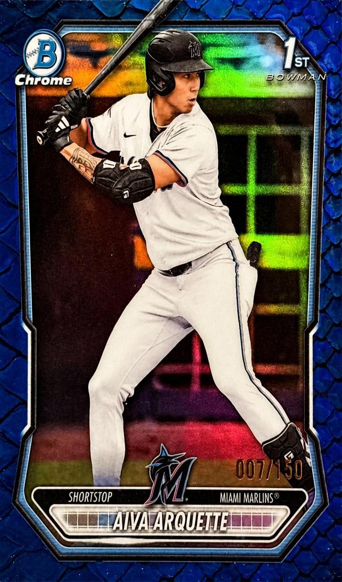 2026 Bowman Baseball Reptilian Blue Refractor Aiva Arquette #BCP-40