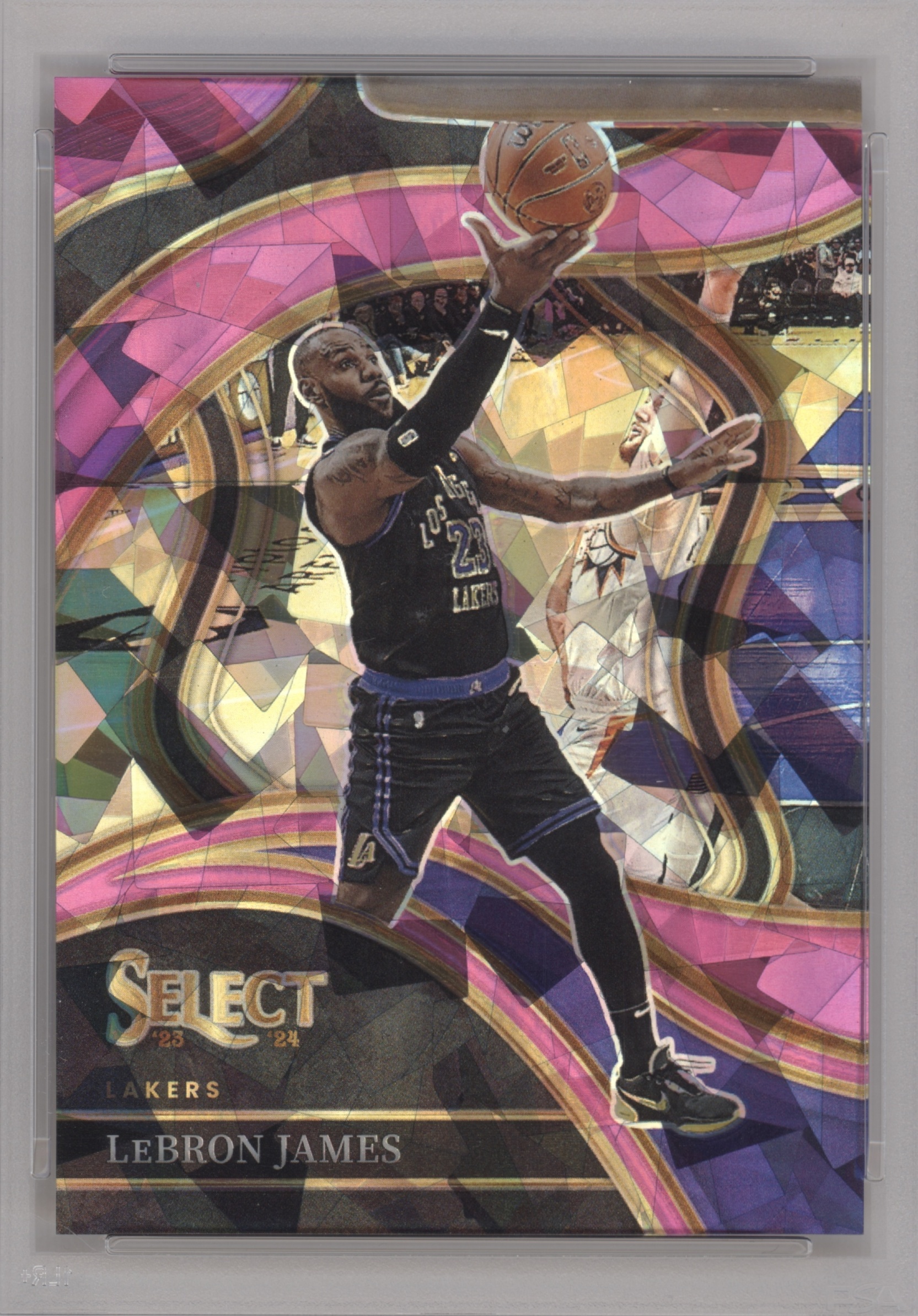 2023 Panini Select Basketball Purple Cracked Ice LeBron James #266 PSA 10