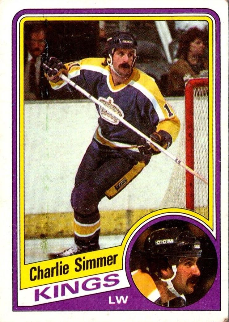 1984 Topps Hockey Charlie Simmer #69 PSA 8