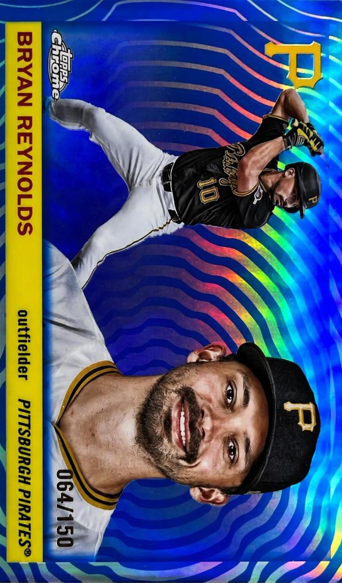 2025 Topps Chrome Platinum Baseball Blue Vibrations Refractor Bryan Reynolds #117