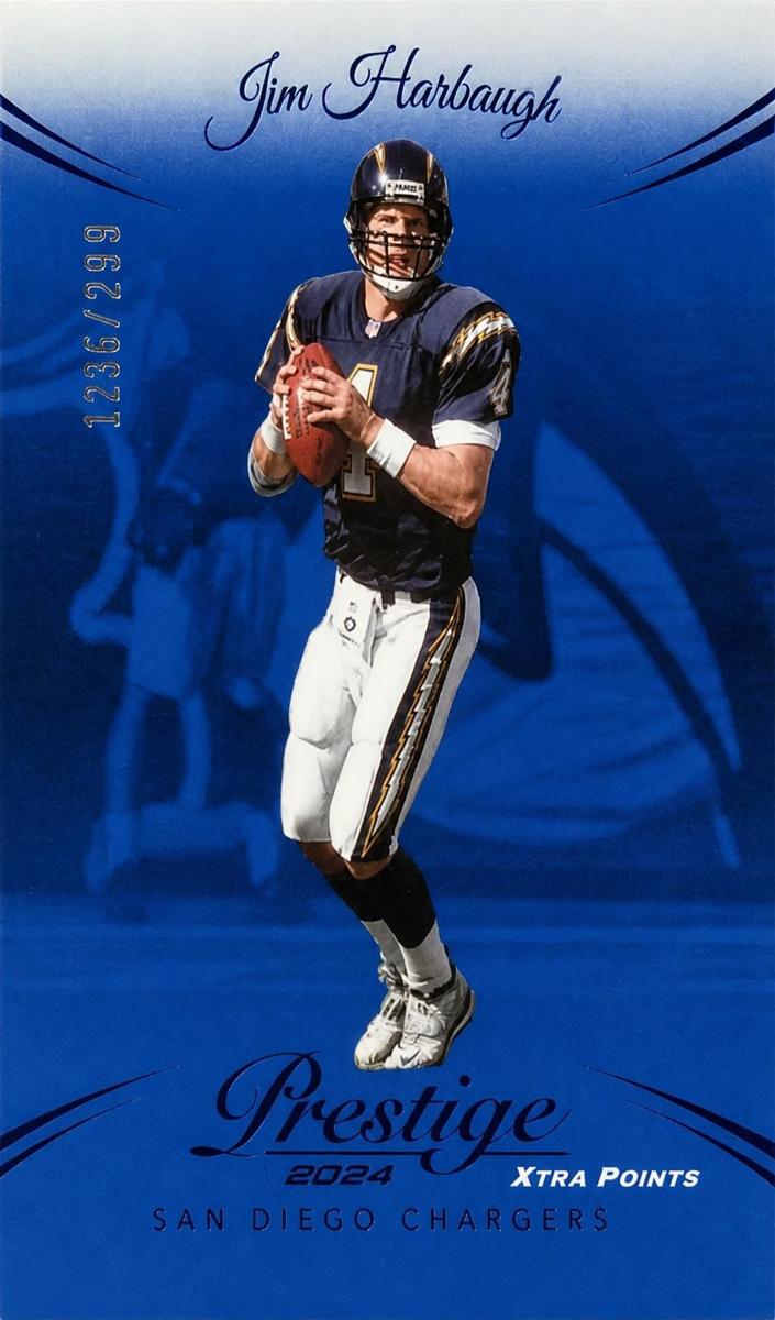 2024 Panini Prestige Football Blue Premium Xtra Points Jim Harbaugh #172