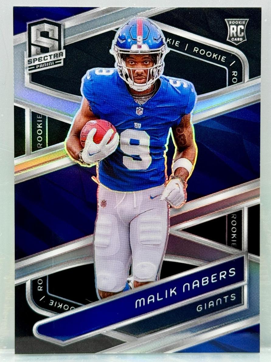 2024 Panini Spectra Football Silver Malik Nabers #118 PSA 9
