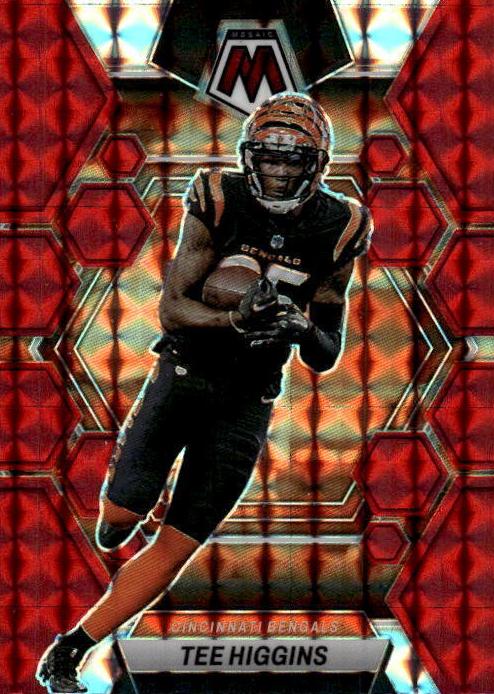 2022 Panini Mosaic Football Red Tee Higgins #42