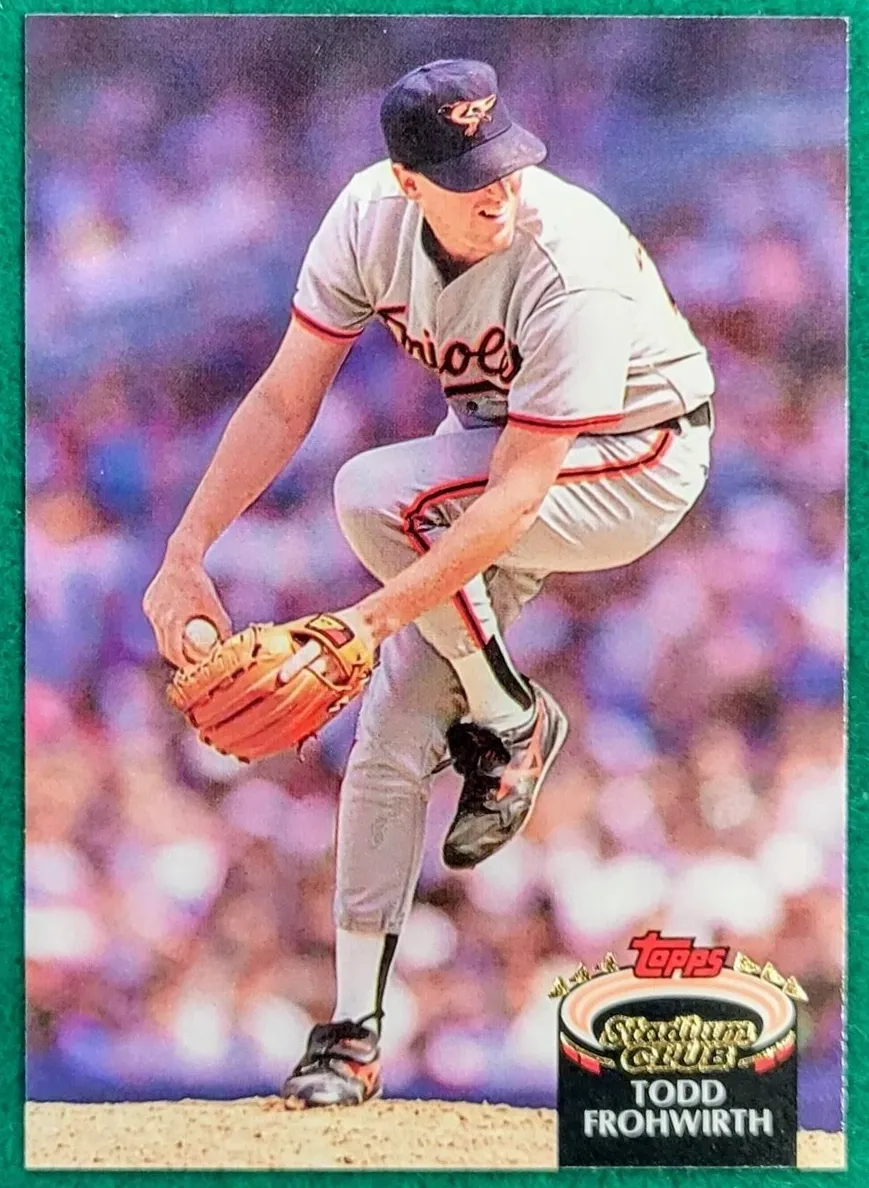 1992 Topps Stadium Club Baseball Todd Frohwirth #358