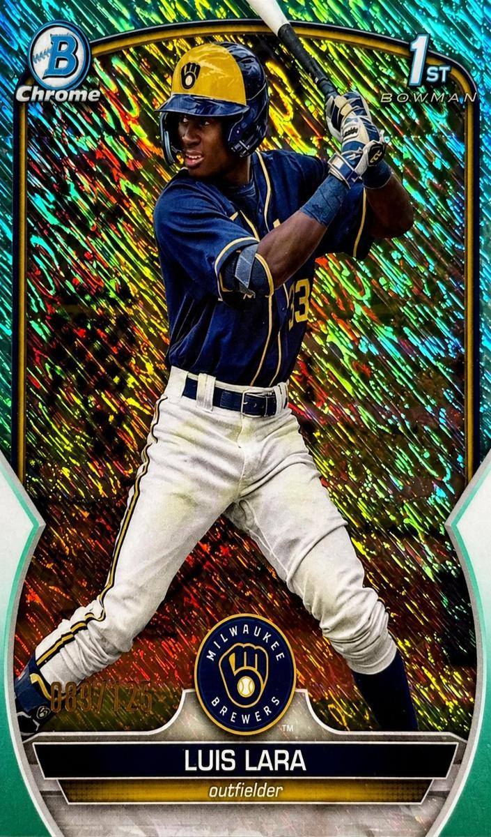 2023 Bowman Chrome Prospects Baseball Aqua Shimmer Luis Lara #BCP-100