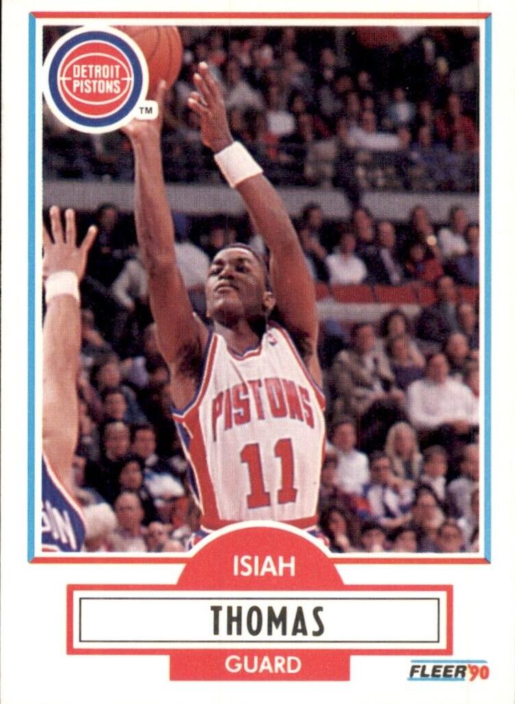 1990 Fleer All-Star Stickers Basketball Isiah Thomas #6