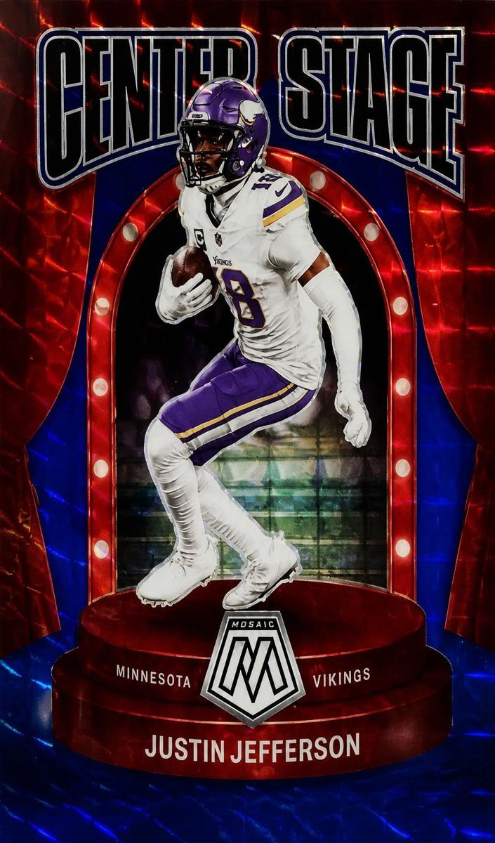 2024 Panini Mosaic Football Reactive Blue Justin Jefferson #12