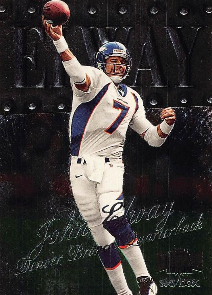 1999 Skybox Metal Universe Football John Elway #92