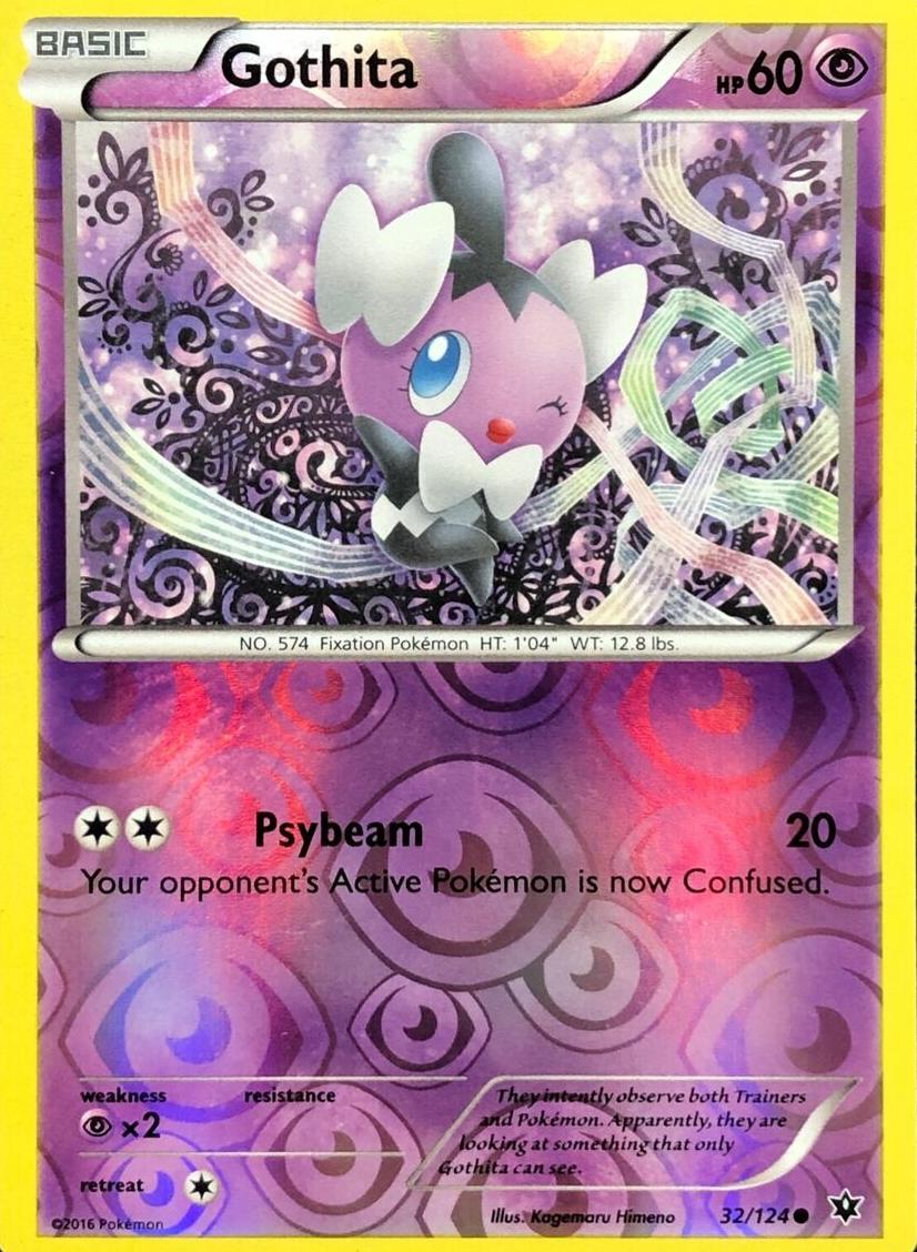 2016 Pokemon XY Fates Collide Reverse Foil Gothita #32