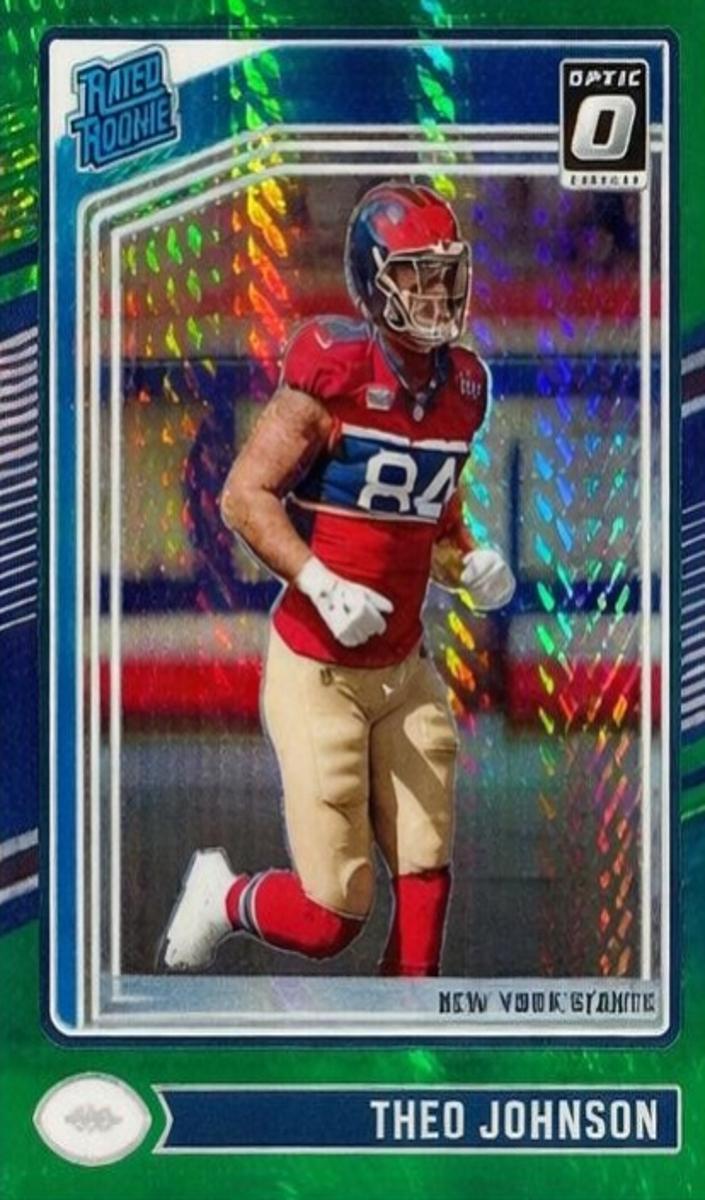 2024 Donruss Optic Football Green Hyper Theo Johnson #291