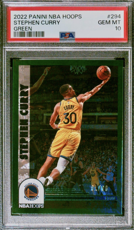 2022 Panini Hoops Basketball Green Stephen Curry #294