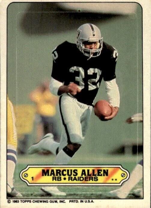 1983 Topps Football Marcus Allen #1