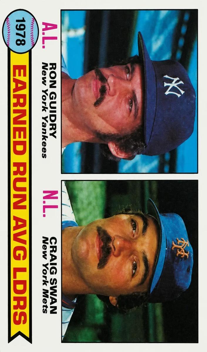 1979 Topps Baseball 1978 Earned Run Avg Leaders #7