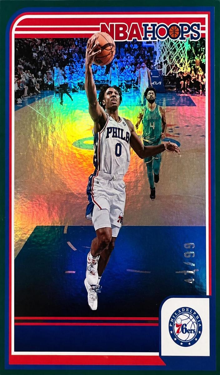 2023 Panini Hoops Basketball Green Tyrese Maxey #66