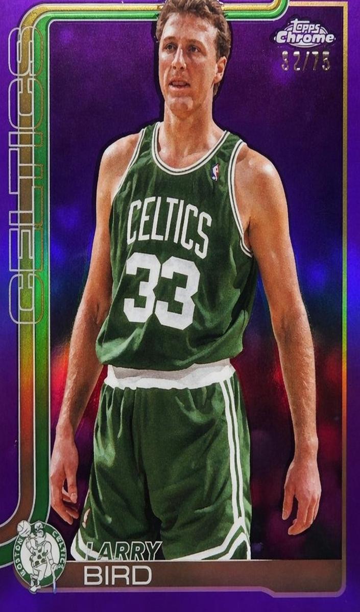 2025 Topps Chrome Basketball Purple Refractor Larry Bird #243