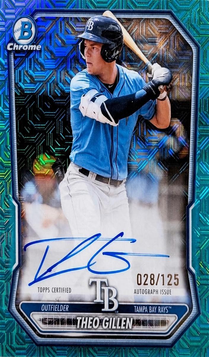 2026 Bowman Mega Box Baseball Aqua Mojo Refractor Theo Gillen #BMA-TG