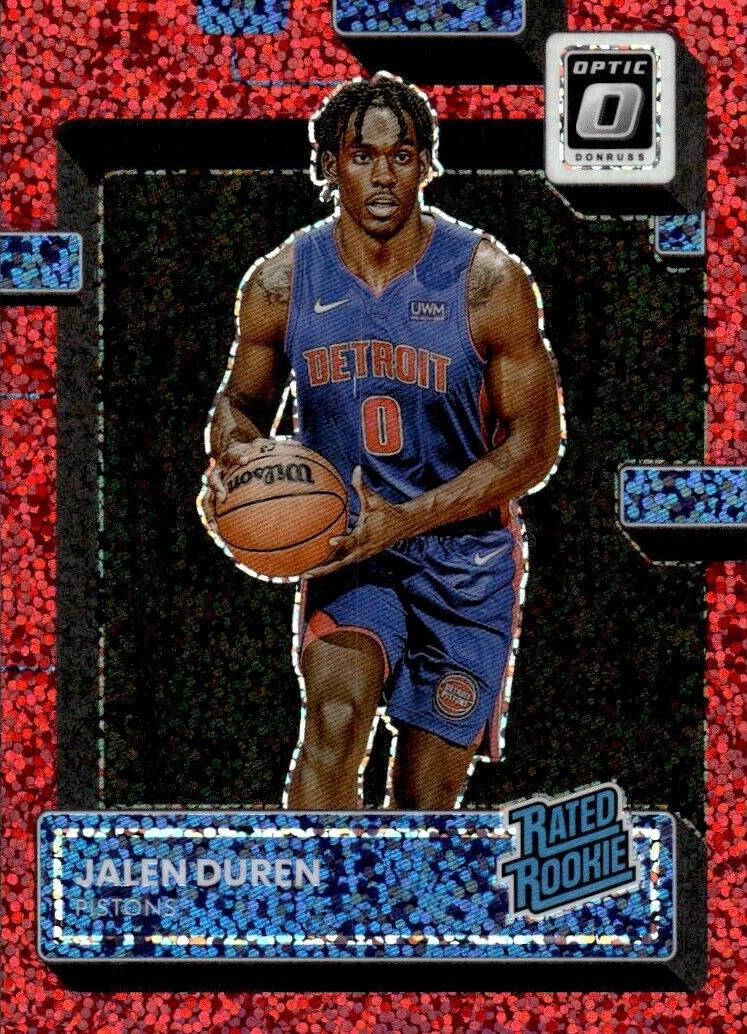 2022 Donruss Optic Basketball Red Sparkle Jalen Duren #227