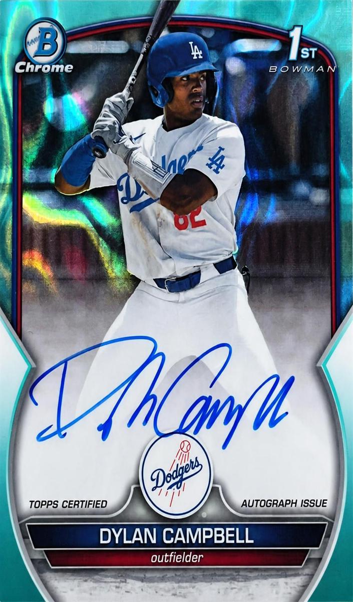 2023 Bowman Draft Chrome Baseball Aqua Lava Dylan Campbell #CDA-DCA