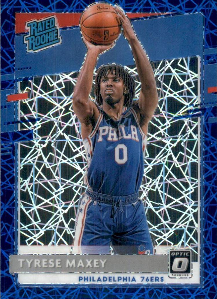 2020 Donruss Optic Basketball Blue Velocity Tyrese Maxey #171
