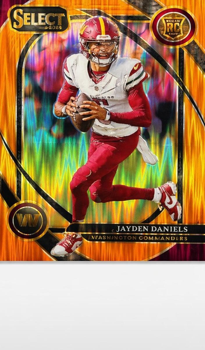 2024 Panini Select Football Orange Prizm Shock Jayden Daniels #217 PSA 10